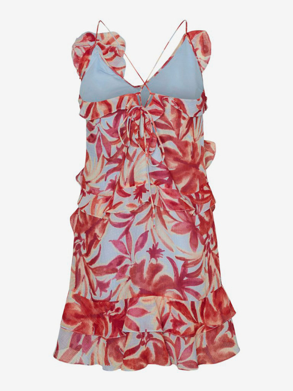 Vero Moda Vero Moda Marie krémové a červené dámske kvetované šaty