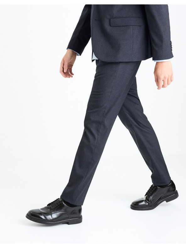 Celio Tmavomodré pánske oblekové nohavice Celio Fopdg