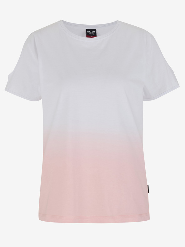 Sam 73 Ružovo-biele dámske tričko SAM 73 Dolores