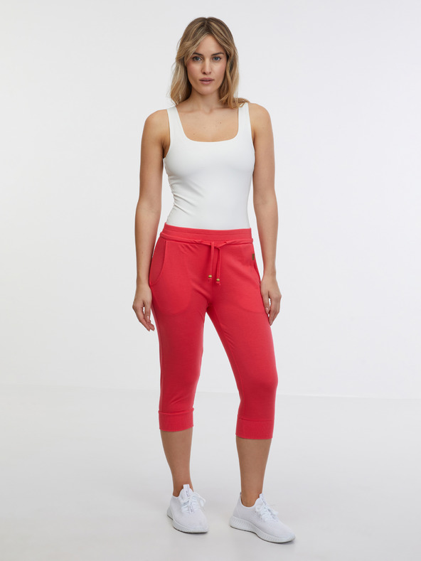 Sam 73 Koralové dámske trojštvrťové tepláky SAM 73 Camila