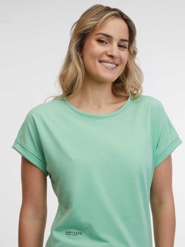 Sam 73 Svetlozelené dámske tričko SAM 73 Cristina
