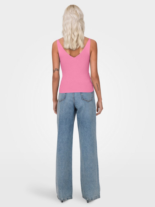 Jacqueline de Yong Ružové dámske základné tielko JDY Nanna