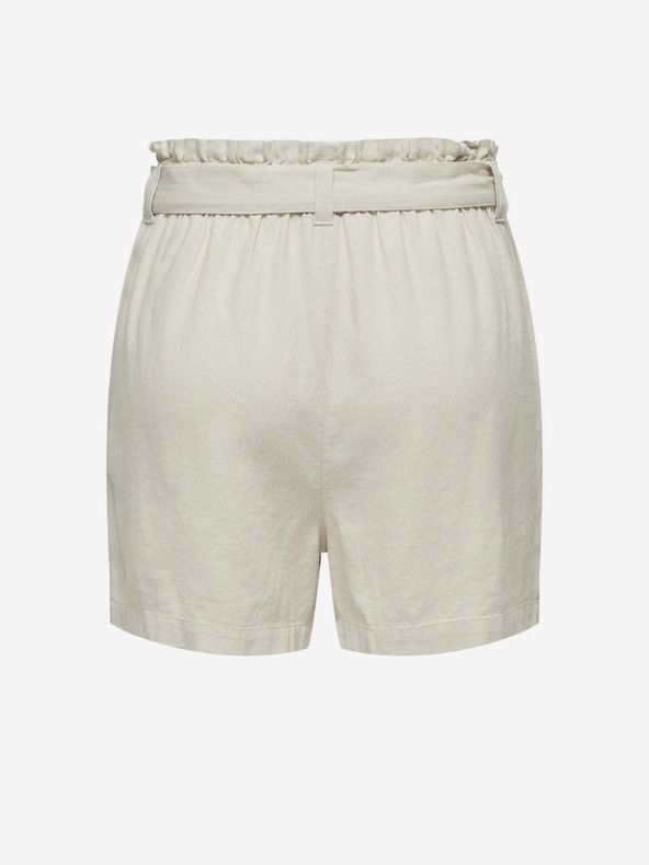 Jacqueline de Yong Krémové dámske plátenné šortky JDY Say