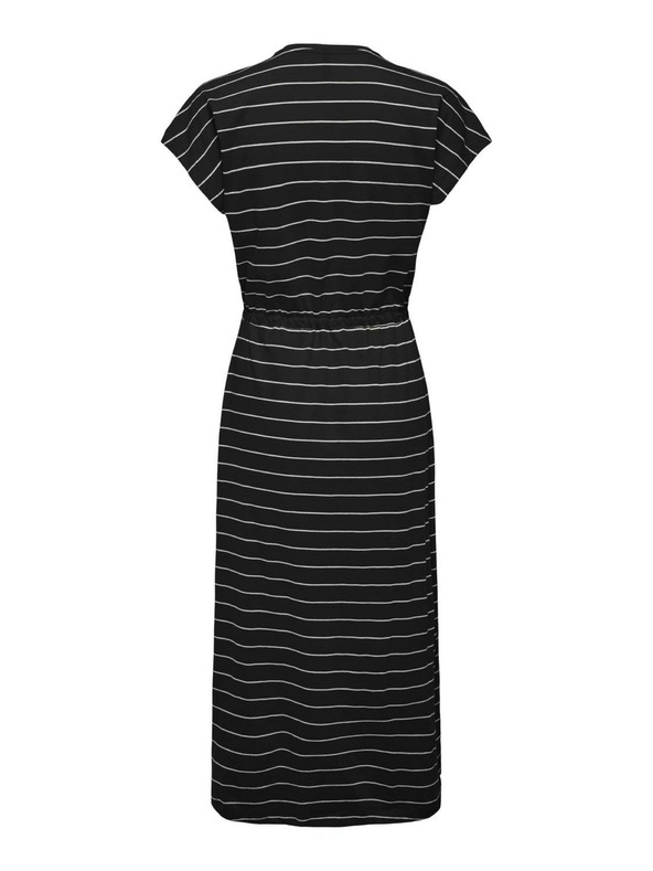 ONLY Čierne dámske pruhované midi tričko ONLY May