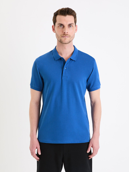 Celio Modrá pánska polokošeľa Celio Teone