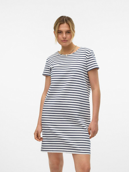 Vero Moda Modro-biele dámske pruhované šaty Vero Moda Abby