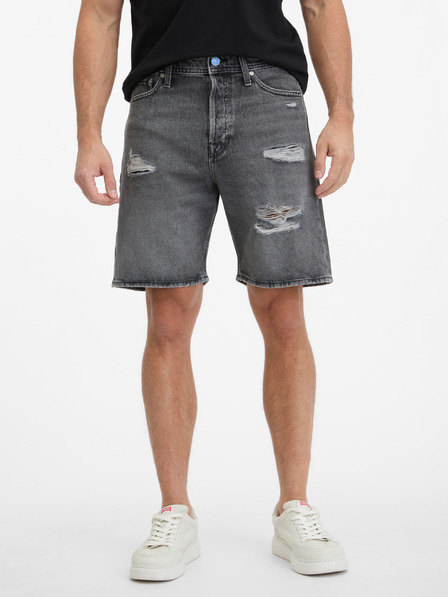 Jack & Jones Tmavosivé pánske džínsové šortky Jack & Jones Tony