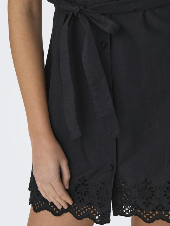 ONLY Čierne dámske košeľové šaty ONLY Lou