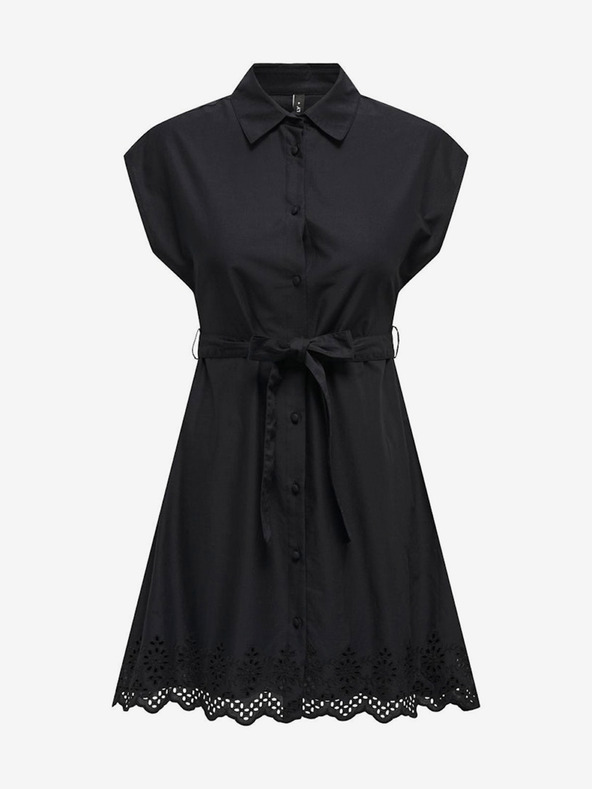 ONLY Čierne dámske košeľové šaty ONLY Lou