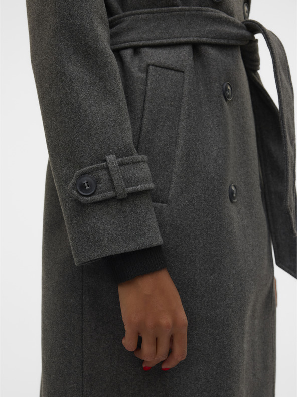 Vero Moda Vero Moda Fortunevega tmavosivý dámsky kabát