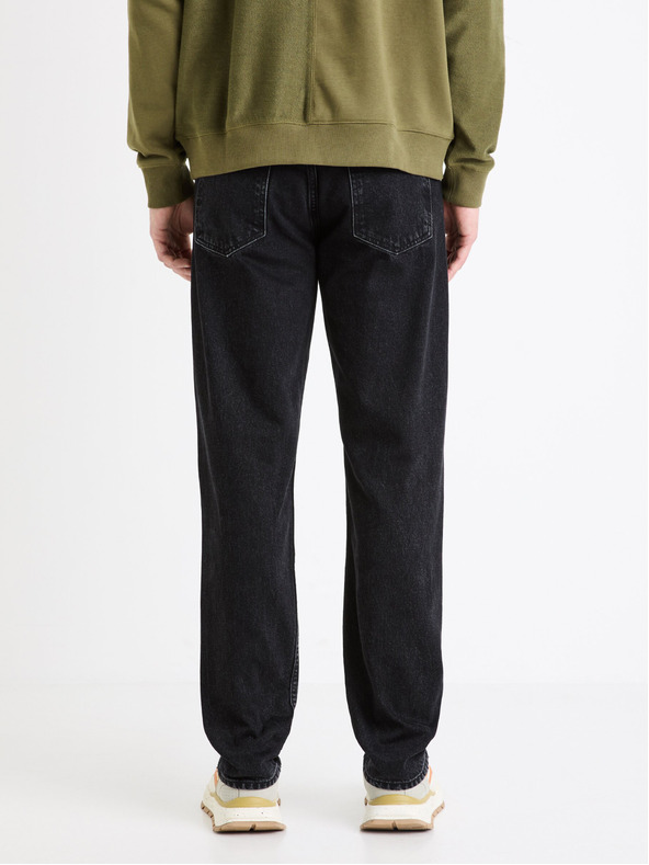 Celio Čierne pánske džínsy Celio C15 straight Fodroit 30