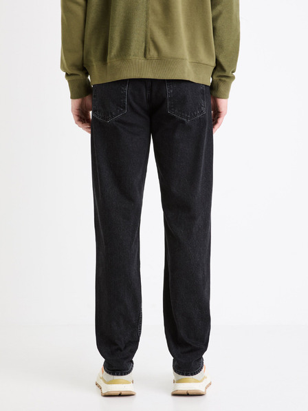 Celio Čierne pánske džínsy Celio C15 straight Fodroit 30