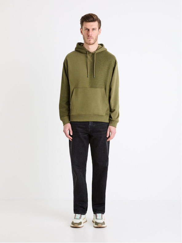 Celio Čierne pánske džínsy Celio C15 straight Fodroit 30