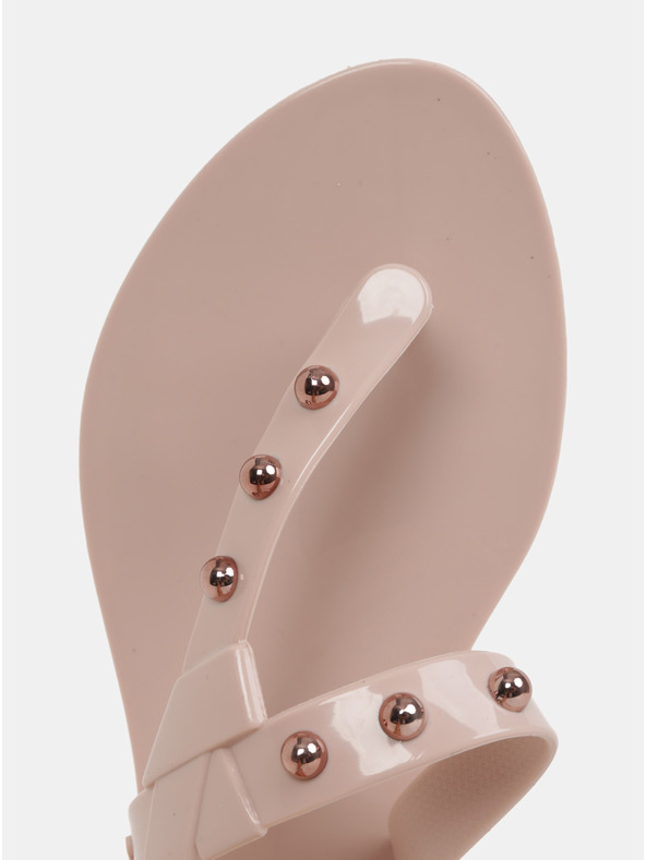 Zaxy Svetloružové žabky s ružovo-zlatými detailmi Zaxy Spike