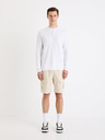 Celio Biely pánsky sveter Celio henley Genicolo