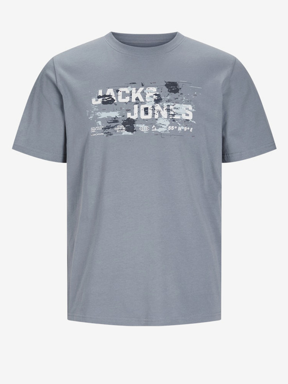 Jack & Jones Šedé pánske tričko Jack & Jones