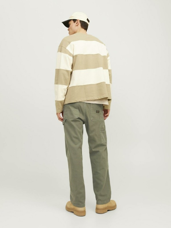 Jack & Jones Khaki pánske nohavice Jack & Jones Eddie