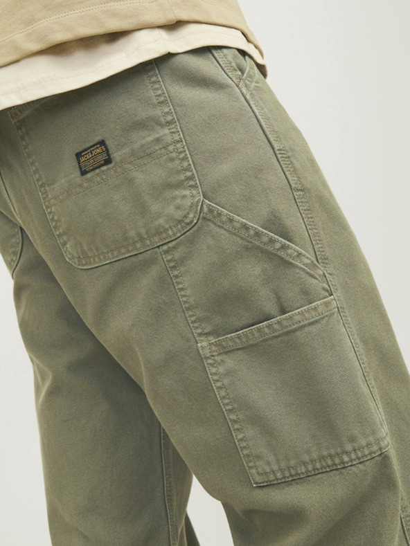 Jack & Jones Khaki pánske nohavice Jack & Jones Eddie