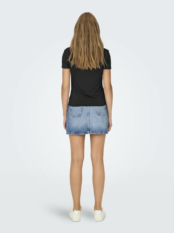 ONLY Čierne dámske základné tričko ONLY Lea