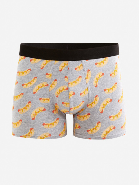 Celio Šedé pánske vzorované boxerky Celio Gibodog