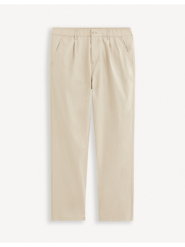 Celio Béžové pánske chino nohavice Celio Jopaper
