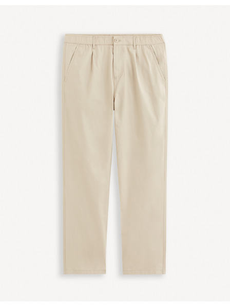 Celio Béžové pánske chino nohavice Celio Jopaper
