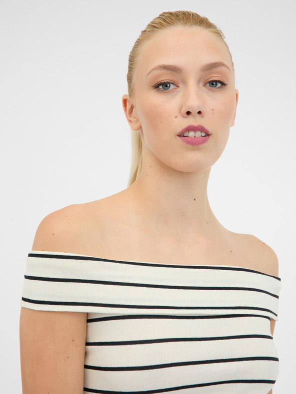 Orsay Čierno-biele dámske tričko s krátkym rukávom ORSAY