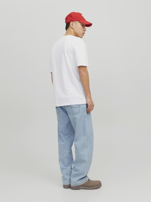 Jack & Jones Biela pánska mikina s kapucňou Jack & Jones Star