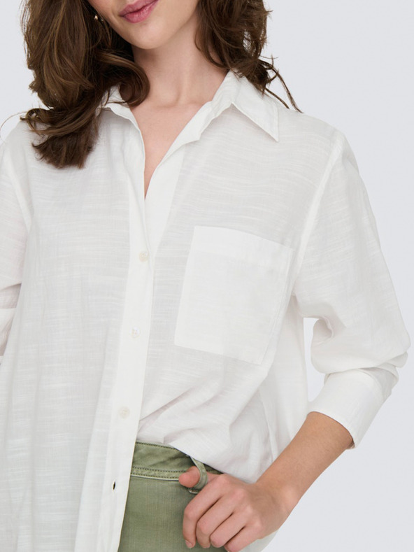 ONLY Biela dámska košeľa JEDINE