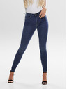 ONLY Modré skinny fit džínsy s vysokým pásom ONLY Royal