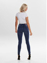 ONLY Modré skinny fit džínsy s vysokým pásom ONLY Royal