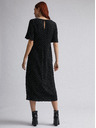 Dorothy Perkins Dorothy Perkins čierne bodkované midi šaty