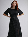 Dorothy Perkins Dorothy Perkins čierne bodkované midi šaty
