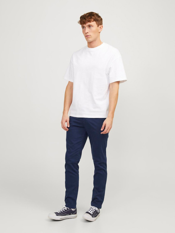 Jack & Jones Tmavomodré chino nohavice Jack & Jones Marco