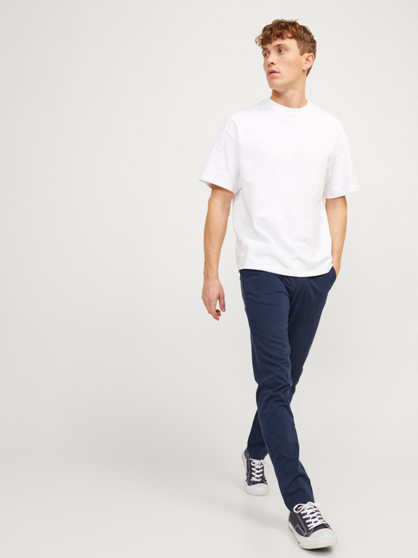 Jack & Jones Tmavomodré chino nohavice Jack & Jones Marco