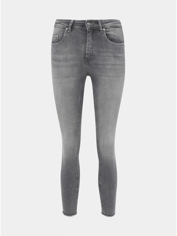 ONLY Šedé skrátené skinny fit džínsy ONLY Blush