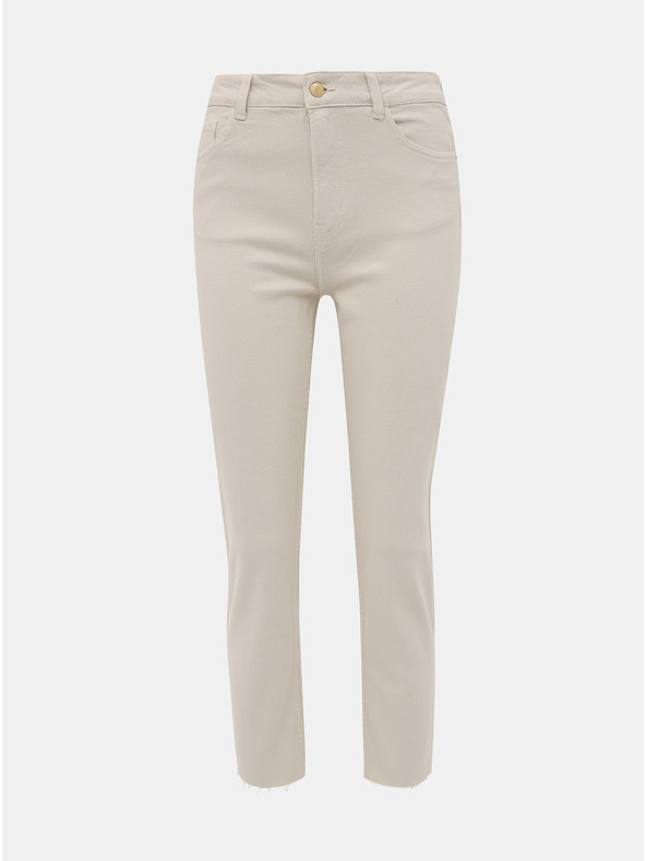 ONLY Béžové dámske skrátené džínsy rovného strihu ONLY Emily