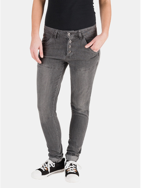 Sam 73 Tmavosivé dámske džínsy slim fit strihu SAM 73