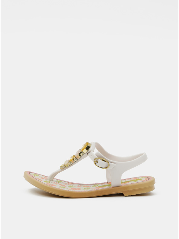 Grendha Biele dievčenské sandále Grendha