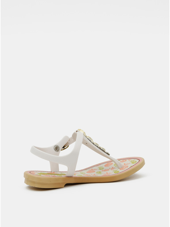 Grendha Biele dievčenské sandále Grendha