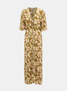 Pieces Khaki kvetované maxi šaty Pieces Polly