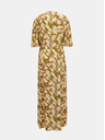 Pieces Khaki kvetované maxi šaty Pieces Polly