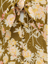 Pieces Khaki kvetované maxi šaty Pieces Polly