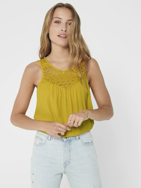 ONLY Horčicový top ONLY Vide