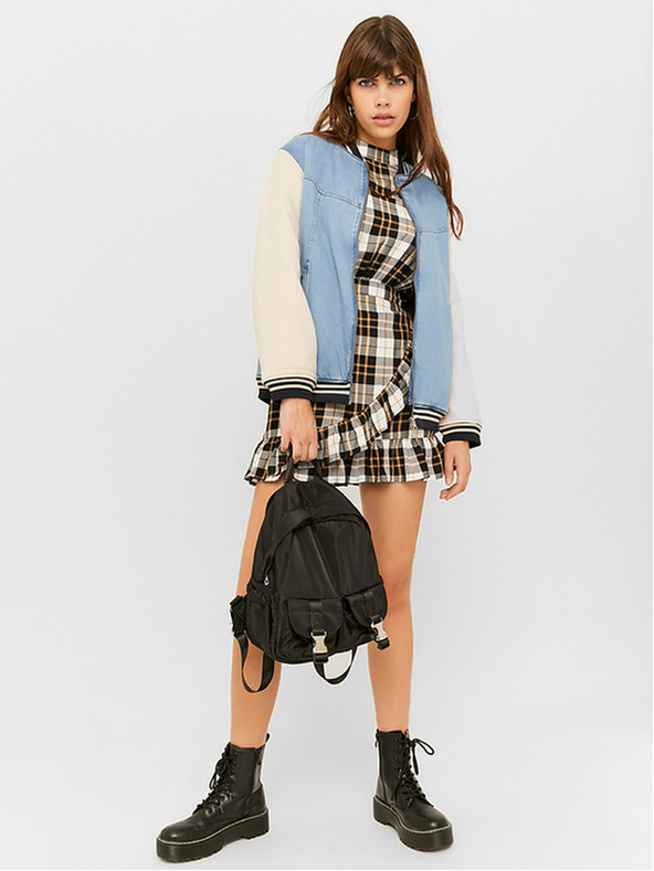 TALLY WEiJL Modrý dámsky džínsový bomber TALLY WEiJL