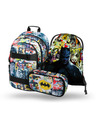 BAAGL  BAAGL 3 SET Skate Batman Comics: batoh, etue, vrecko