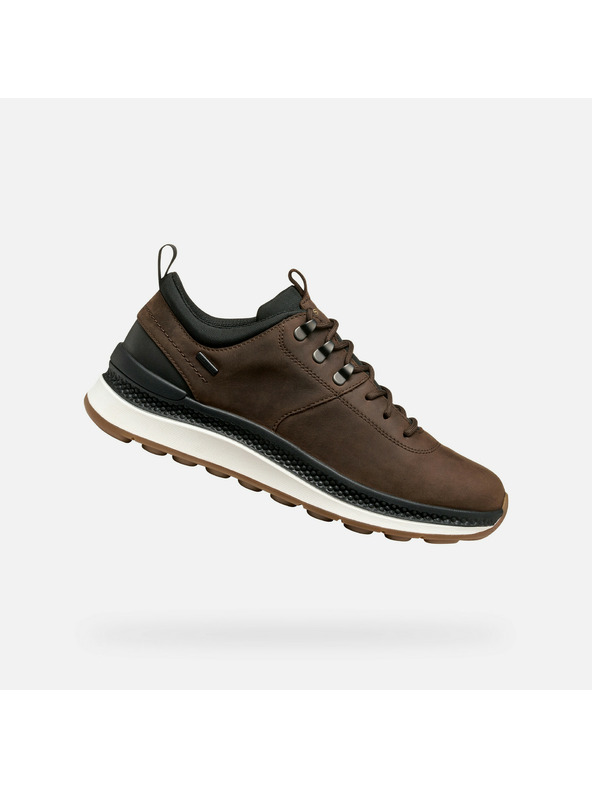 Geox Tmavo hnedé pánske tenisky Geox Spherica Actif X2