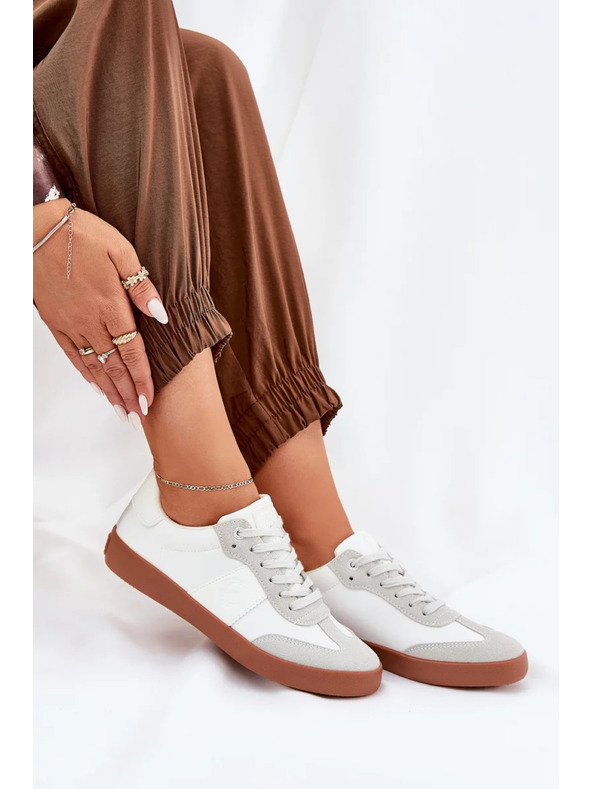 BIG STAR SHOES Dámske látkové tenisky Big Star – bielo-sivé