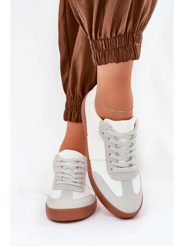 BIG STAR SHOES Dámske látkové tenisky Big Star – bielo-sivé