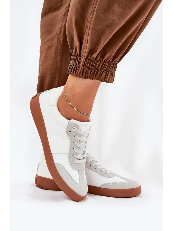 BIG STAR SHOES Dámske látkové tenisky Big Star – bielo-sivé